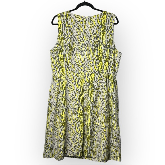 Gap Sleeveless Grey & Neon Leopard Dress 16 - Picture 2 of 9